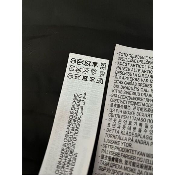 Zara US Medium Black Faux Leather Motorcycle Moto Jacket Pockets - Picture 11 of 13